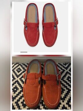 Timberland Women's Classic Boat Mules in Red Suede